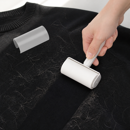 Petlux Mini Portable Lint Roller & 60-Sheet Refills – Sticky Pet Hair Remover for Clothes, Furniture, Car & Travel