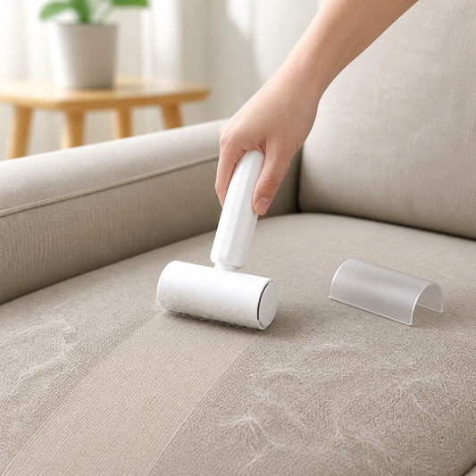 Petlux Mini Portable Lint Roller & 60-Sheet Refills – Sticky Pet Hair Remover for Clothes, Furniture, Car & Travel