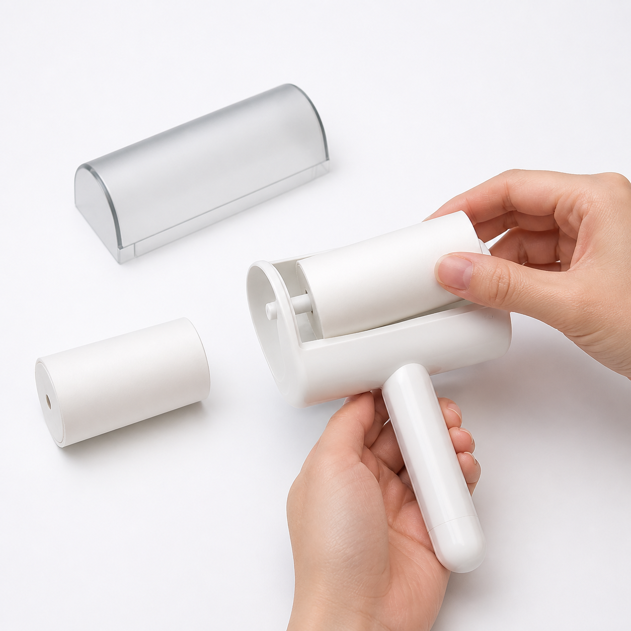 Petlux Mini Portable Lint Roller & 60-Sheet Refills – Sticky Pet Hair Remover for Clothes, Furniture, Car & Travel