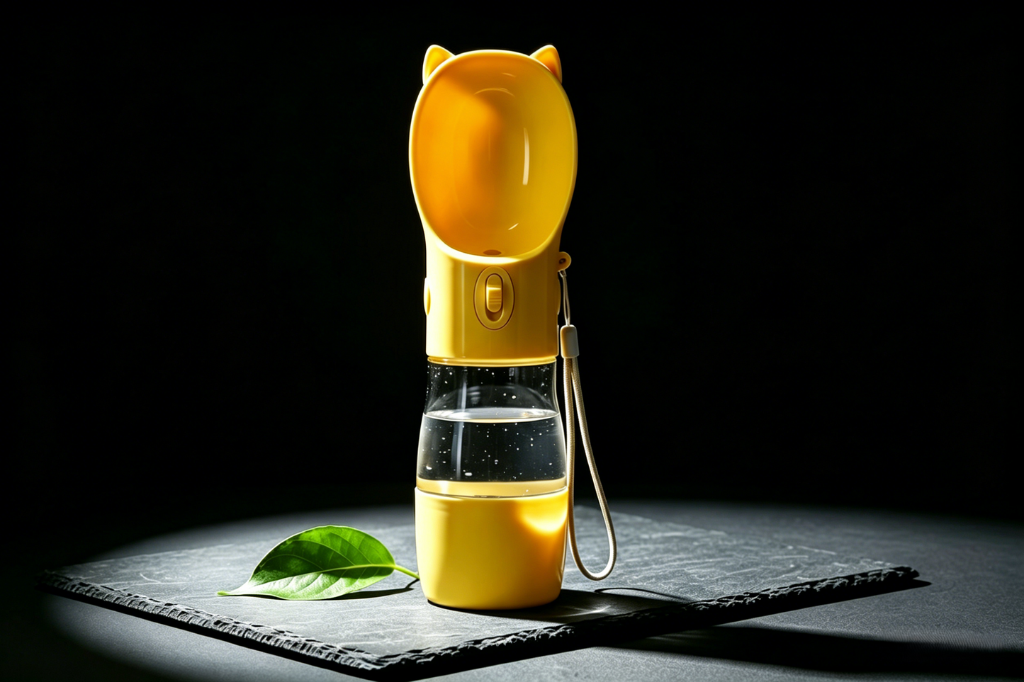 Portable Pet Water Bottle & Food Cup 2-in-1 | 250ml + 180ml Travel Dispenser for Dogs & Cats